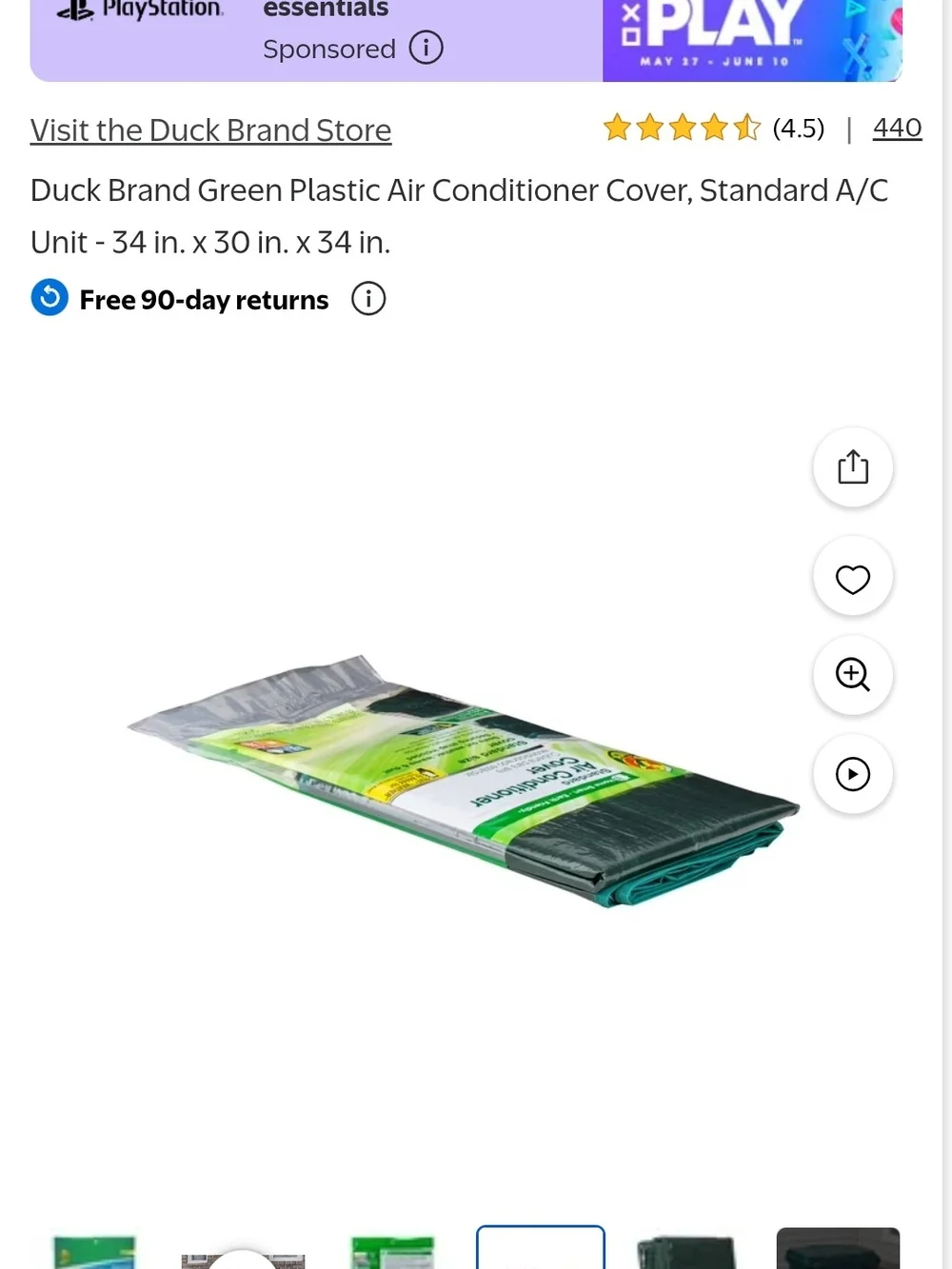 Duck Brand Standard Air Conditioner Cover - Green